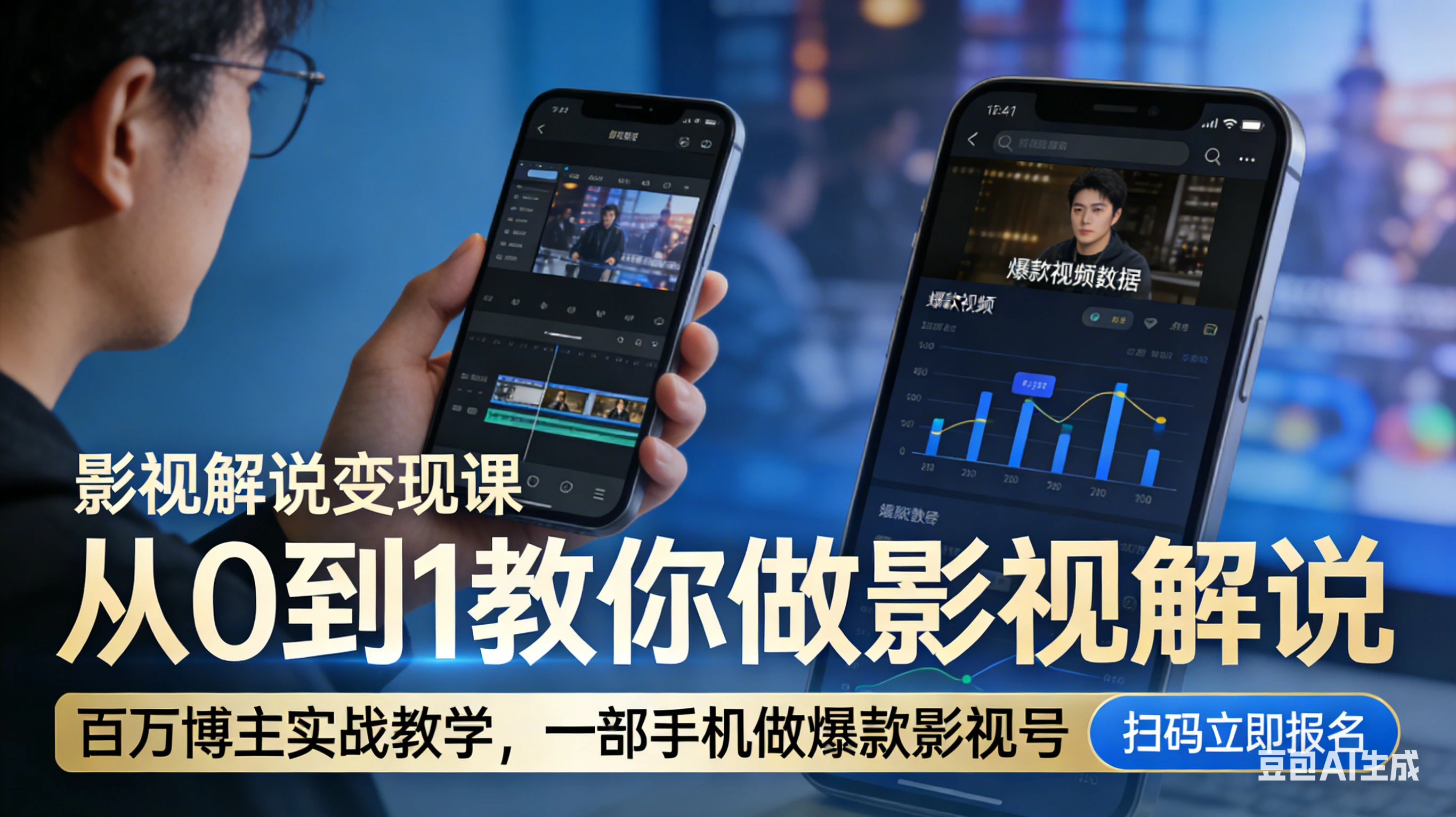 【精】影视解说变现课！百万博主实战教学，一部手机做爆款影视号-副业吧