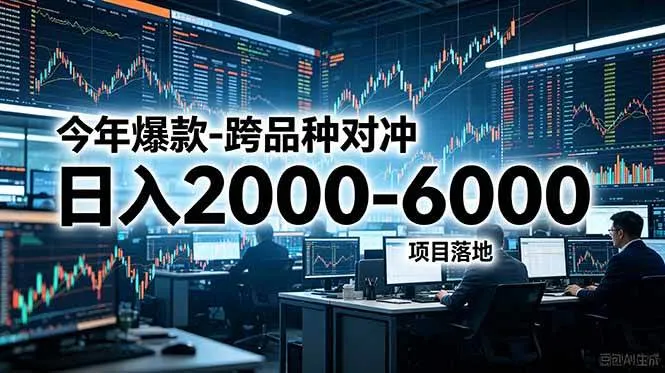 （18918期）今年爆款-跨品种对冲日入2000-6000，项目落地！-副业吧