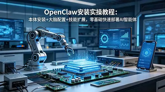 (18982期)OpenClaw安装实操教程:本体安装+大脑配置+技能扩展,零基础快速部署AI智能体-副业吧