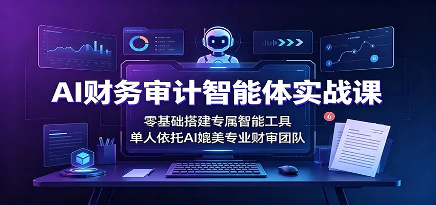 AI财务审计智能体实战课:零基础搭建专属智能工具,单人依托AI媲美专业财审团队-副业吧