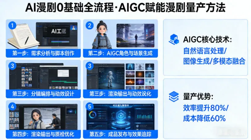 AI漫剧0基础全流程,快速掌握AIGC赋能的漫剧量产方法-副业吧
