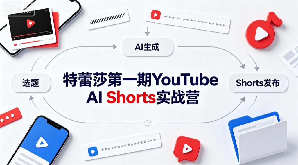 【精】特蕾莎第一期YouTube AI Shorts实战营-副业吧