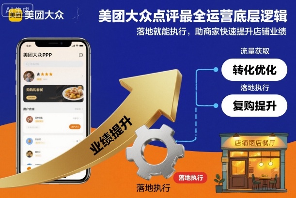 美团大众点评最全运营底层逻辑，落地就能执行，助商家快速提升店铺业绩-副业吧