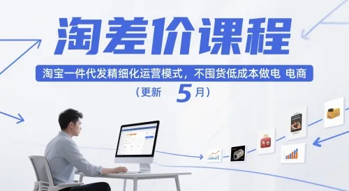 淘差价课程,淘宝一件代发精细化运营模式,不囤货低成本做电商(更新12月)-副业吧