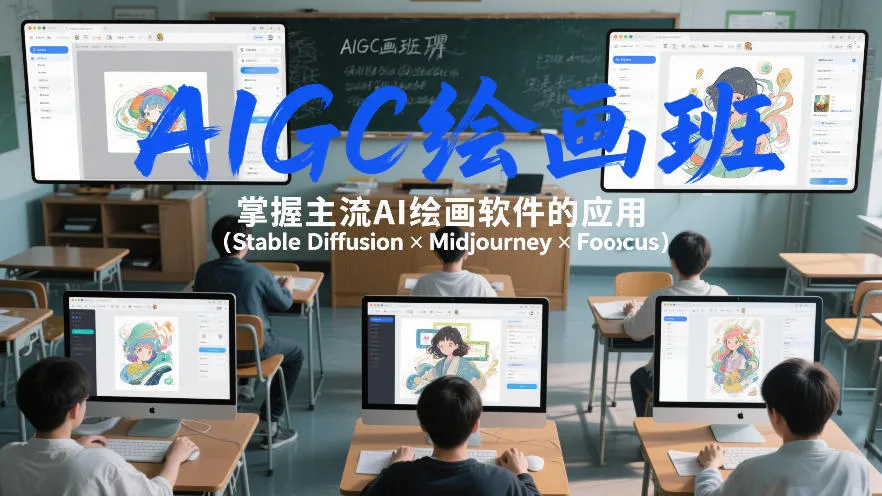 AIGC绘画班，掌握主流Ai绘画软件的应用（Stable Diffusion x Midjourney x Fooocus）-副业吧