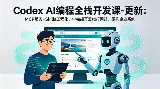 (18858期)Codex AI编程全栈开发课-更新:MCP服务+Skills工程化,学完能开发旅行网站、重构企业系统-副业吧