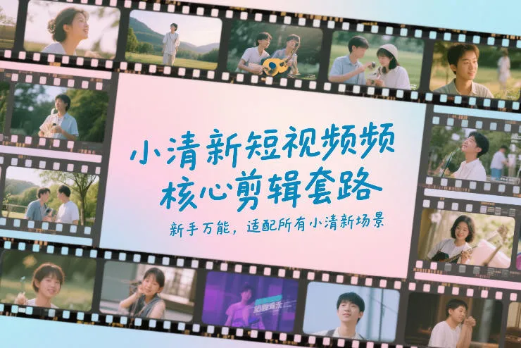 小清新短视频核心剪辑套路,新手万能,适配所有小清新场景-副业吧