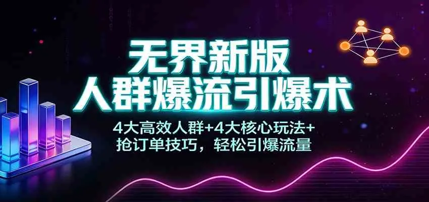 无界新版人群爆流引爆术：4大高效人群+4大核心玩法+抢订单技巧，轻松引爆流量-副业吧