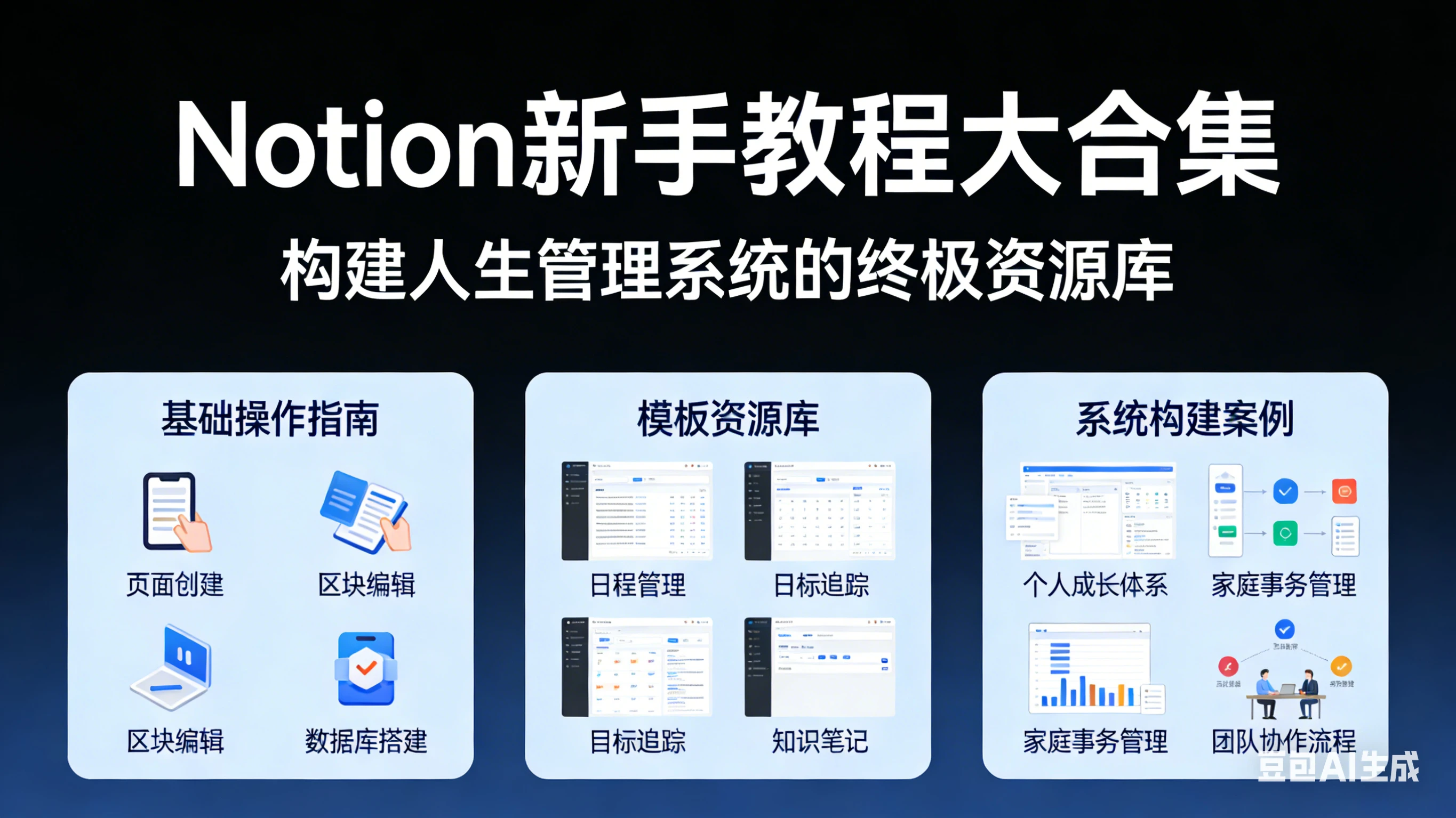 【精】Notion新手教程大合集，构建人生管理系统的终极资源库-副业吧