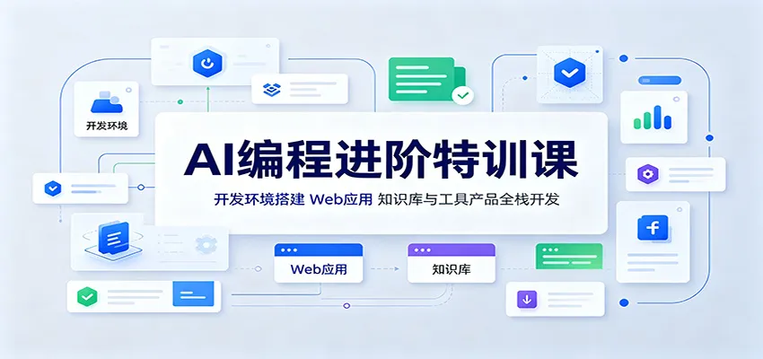 AI编程进阶特训课:开发环境搭建,Web应用、知识库与工具产品全栈开发-副业吧