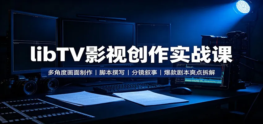 libTV影视创作实战课：多角度画面制作，脚本撰写，分镜叙事，爆款剧本爽点拆解-副业吧