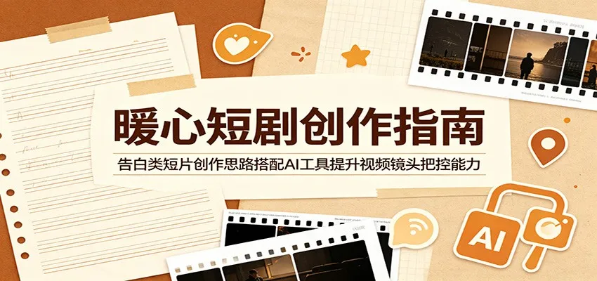 暖心短剧创作指南:告白类短片创作思路搭配AI工具提升视频镜头把控能力-副业吧