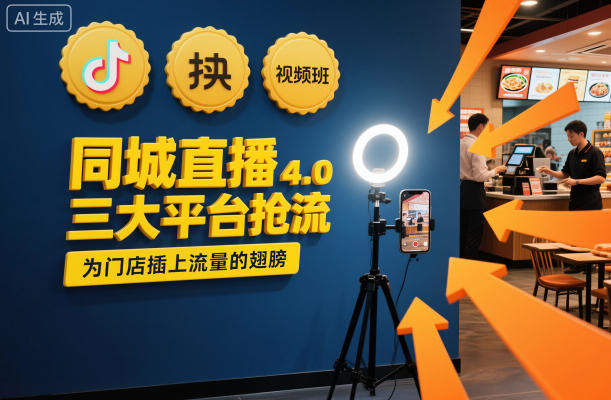 同城直播实操班4.0,三大平台抢流,为门店插上流量的翅膀-副业吧