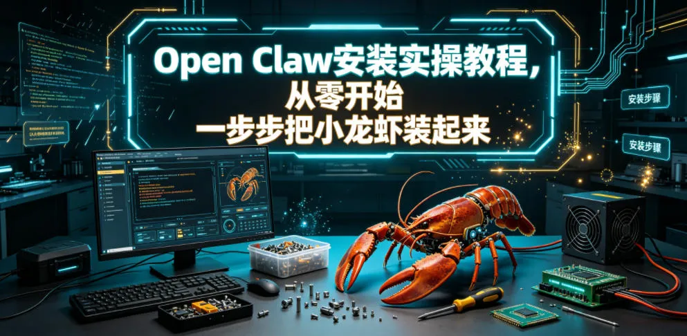 Open Claw安装实操教程，从零开始一步步一步步把小龙虾装起来-副业吧