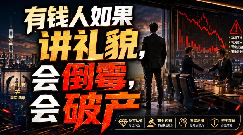付费文章:有钱人如果讲礼貌,会倒霉,会破产-副业吧