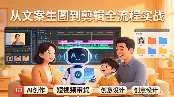 (17916期)原创 AI 剧情短视频带货:AI+家庭剧情+带货广告,从文案生图到剪辑全流程实战-副业吧