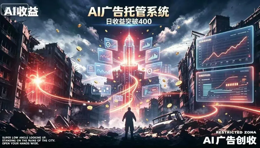 AI智能广告，全自动化运行，单日可达400+，小白新手0基础上手【揭秘】-副业吧