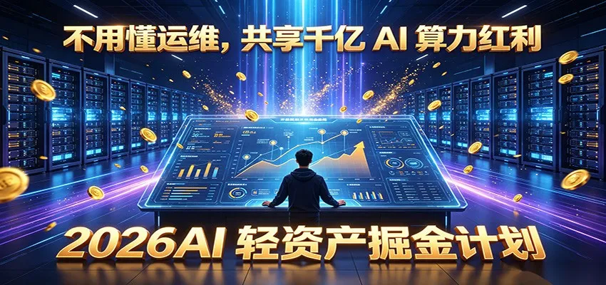 不用懂运维,共享千亿 AI 算力红利,2026AI 轻资产掘金计划-副业吧