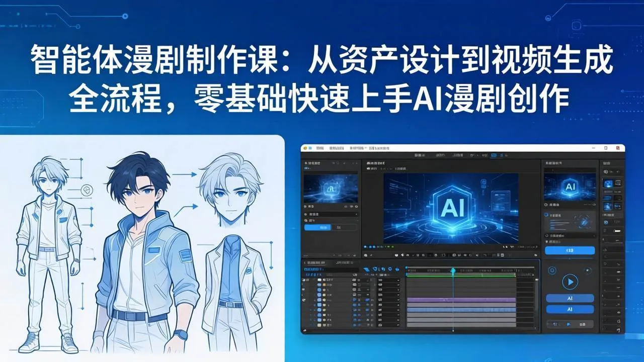 （17709期）智能体漫剧制作课：从资产设计到视频生成全流程，零基础快速上手AI漫剧创作-副业吧