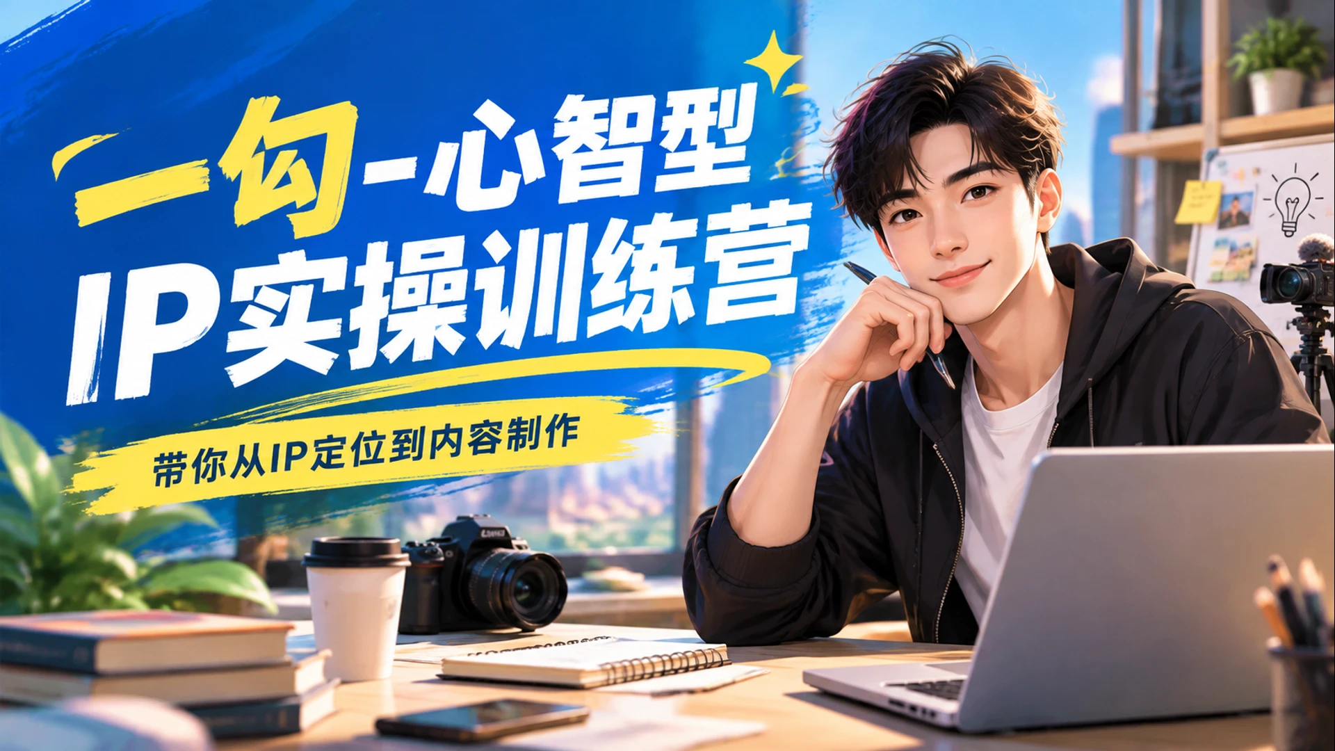 【精】一勾 - 心智型IP实操训练营,带你从IP定位到内容制作-副业吧