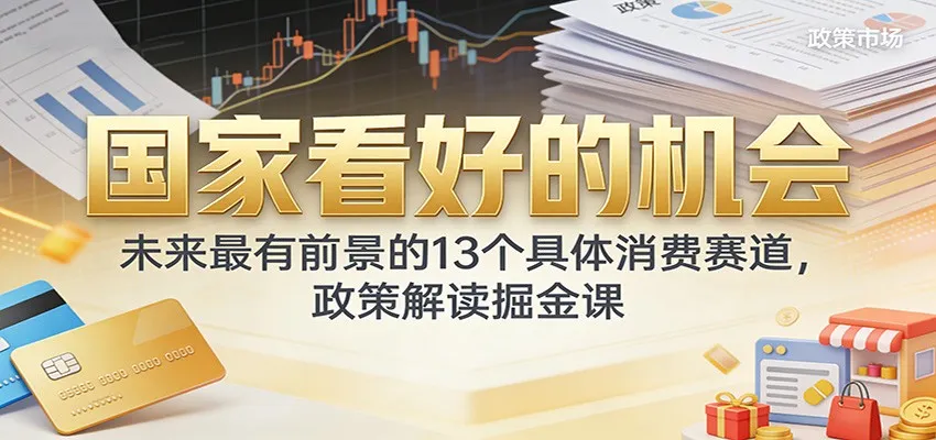 公众号付费文章：国家看好的机会，未来最有前景的13个具体消费赛道，政策解读掘金课-副业吧