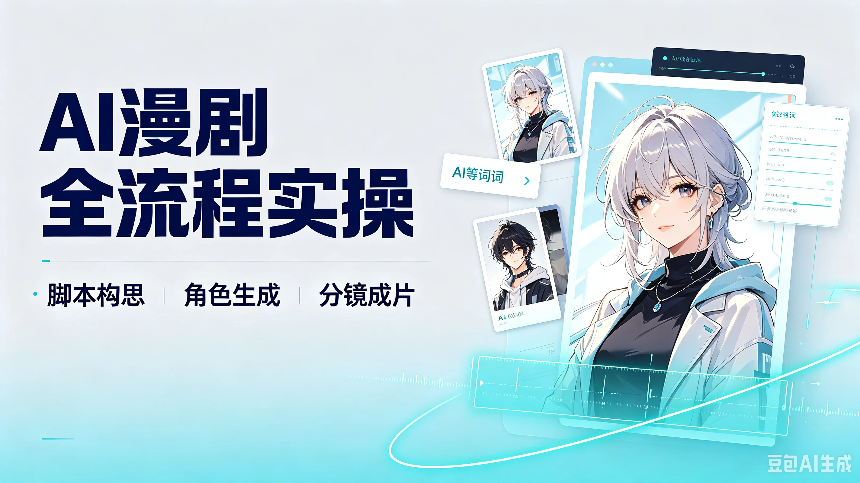 【精】AI漫剧全流程实操，脚本构思、角色生成、分镜成片-副业吧
