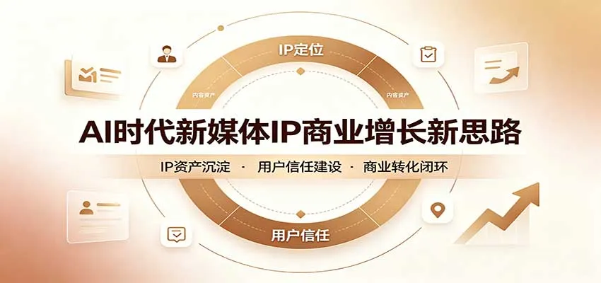 AI时代新媒体IP商业增长新思路：摒弃复杂运营套路，用极简思维打通获客路径-副业吧