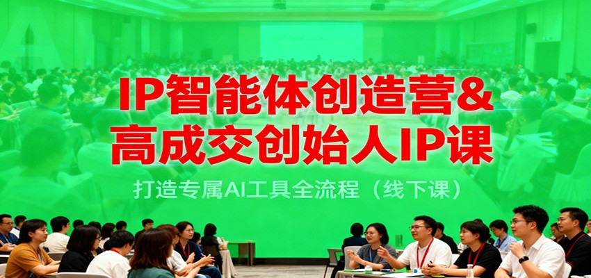 IP智能体创造营&高成交创始人IP课,打造专属AI工具全流程(线下课)-副业吧