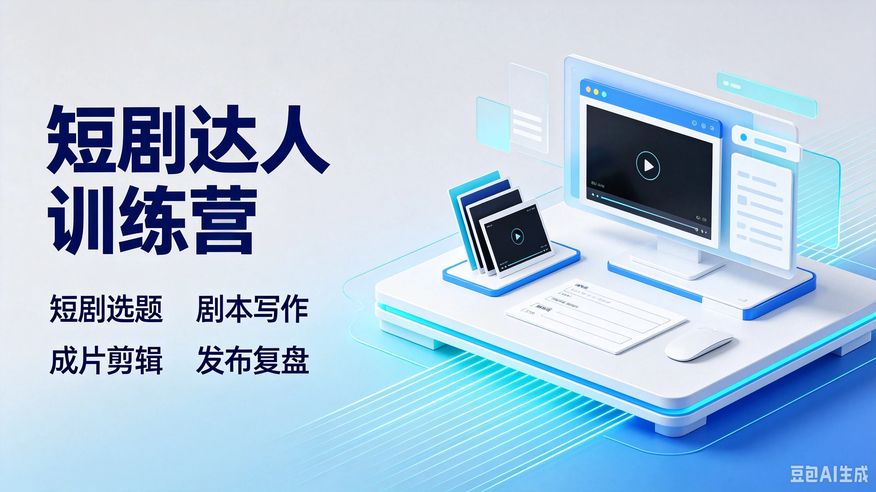 【精】短剧达人训练营,短剧选题、剧本写作、成片剪辑、发布复盘-副业吧