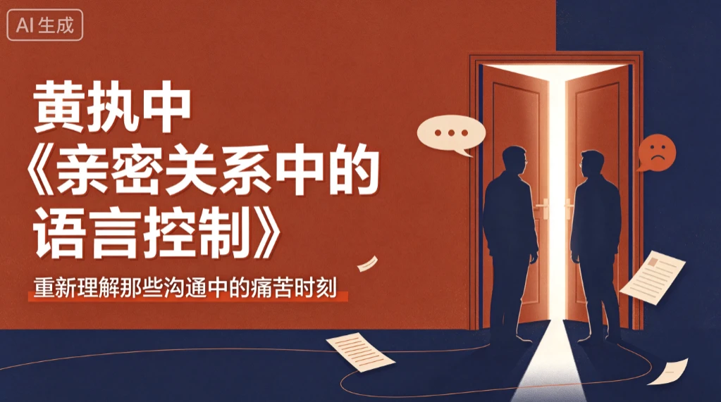 【精】黄执中《亲密关系中的语言控制》重新理解那些沟通中的痛苦时刻-副业吧