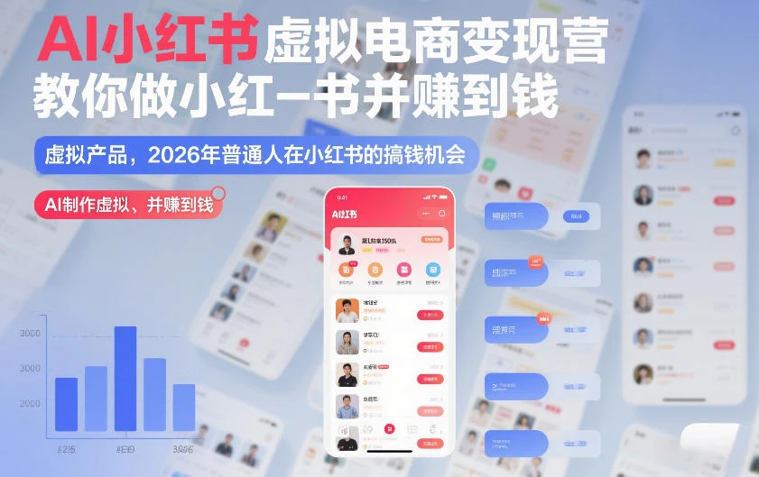 【精】野生运营社区·松月小红书虚拟电商14天变现训练营-副业吧