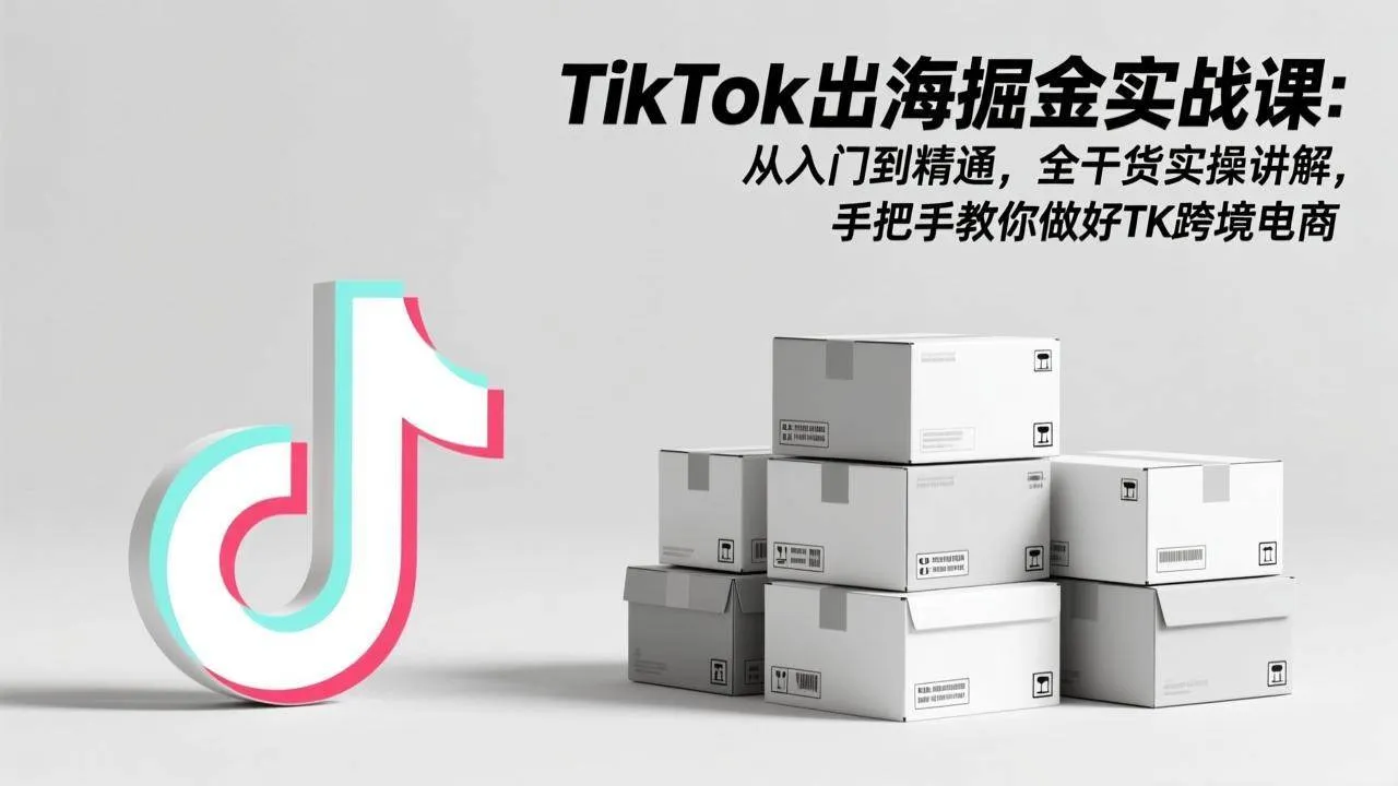 （17368期）TikTok出海掘金实战课：从入门到精通，全干货实操讲解，手把手教你做好TK跨境电商-副业吧