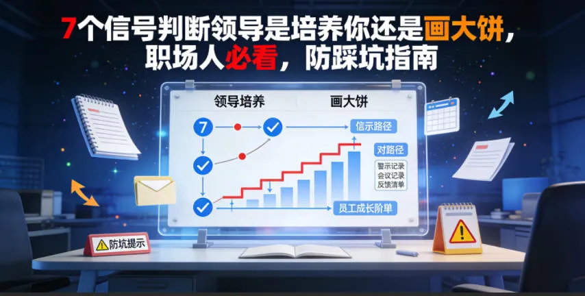付费文章：7个信号判断领导是培养你还是画大饼，职场人必看，防踩坑指南-副业吧
