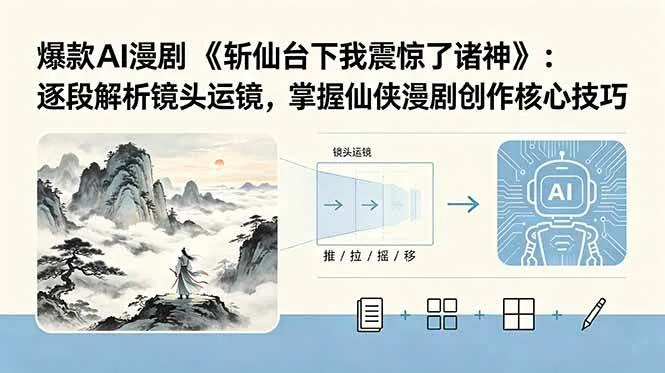 (18620期)爆款AI漫剧《斩仙台下我震惊了诸神》:逐段解析镜头运镜,掌握仙侠漫剧创作核心技巧-副业吧 (18620期)爆款AI漫剧《斩仙台下我震惊了诸神》:逐段解析镜头运镜,掌握仙侠漫剧创作核心技巧-副业吧