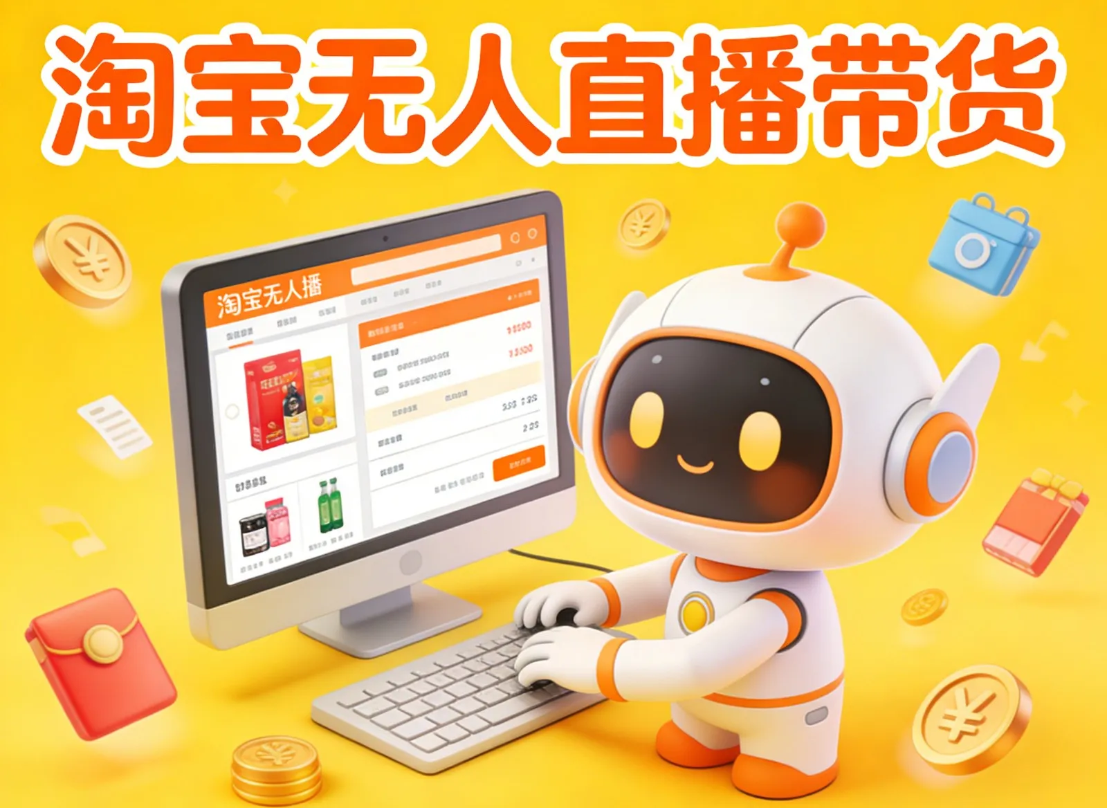 淘宝无人直播带货,24小时自动卖货,月佣金1W+,不违规不封号,不用露脸-副业吧