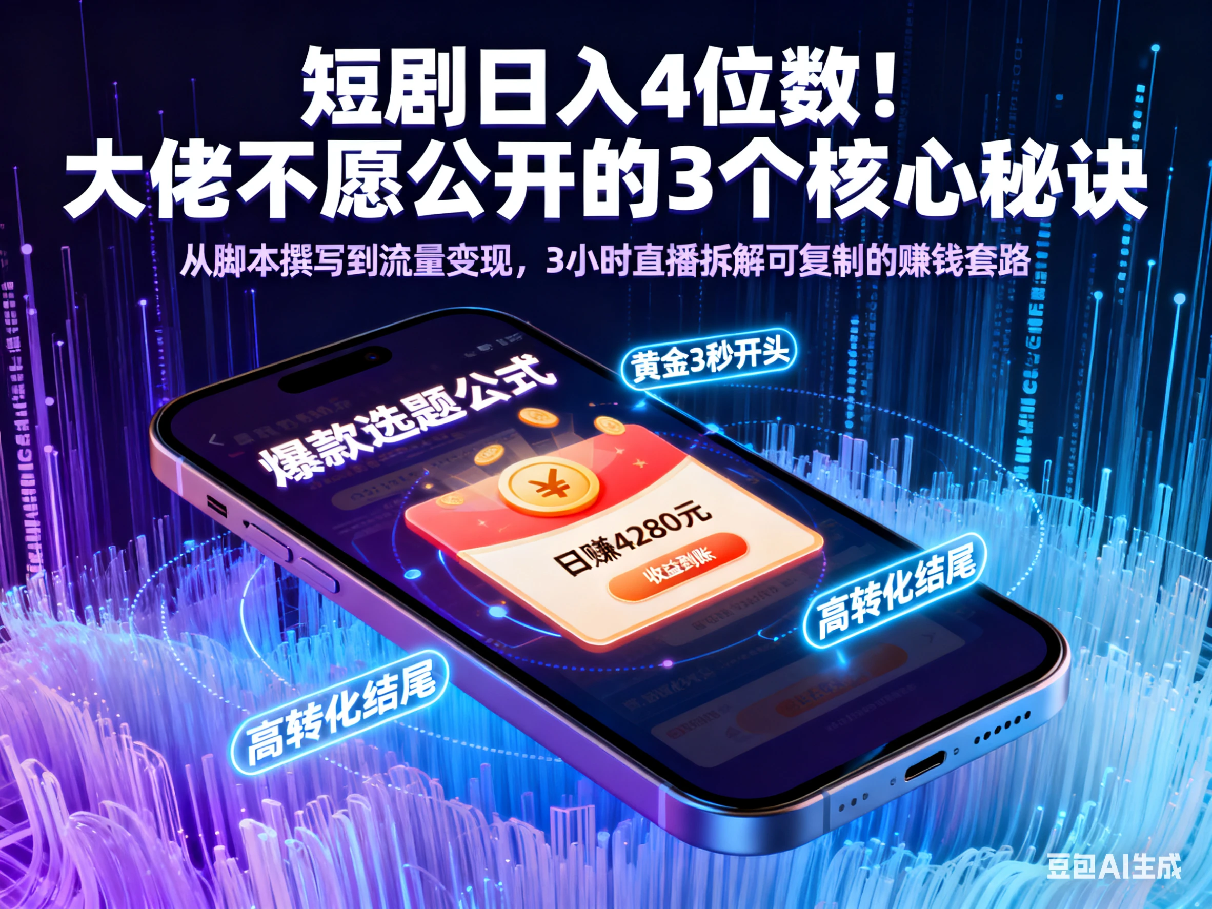 短剧 爆单大佬分享日入4位数经验和实操-副业吧