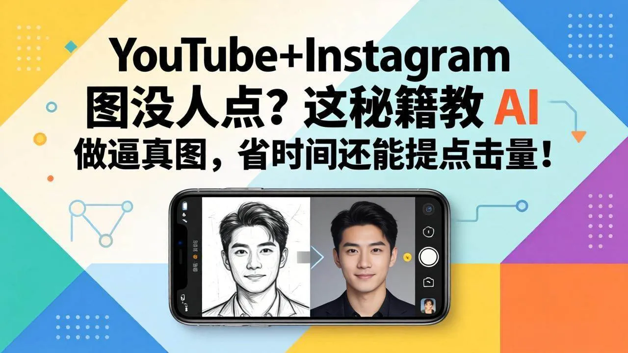 （17911期）YouTube+Instagram 图没人点？这秘籍教 AI 做逼真图，省时间还能提点击量-副业吧