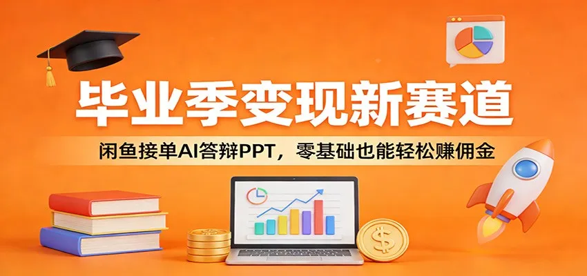 毕业季变现新赛道：闲鱼接单AI答辩PPT，零基础也能轻松赚佣金-副业吧
