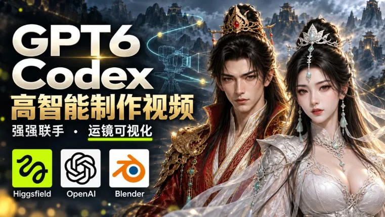 GPT-6 Astra×Codex高智能制作视频!联手Higgsfield,运镜可视化实战-副业吧