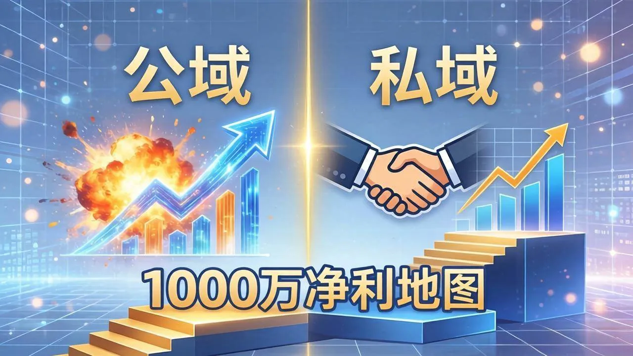 （18217期）公域玩命出爆款，私域悄悄做成交：这套AI内训课，2026给你打通1000万净利的地图-副业吧