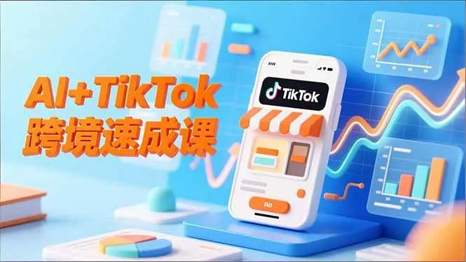 (16745期)AI+TikTok跨境速成课,智能翻译、店铺定位、流程拆解,7天高效上线运营-副业吧