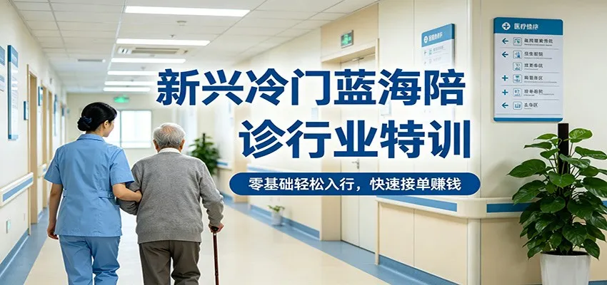 新兴冷门蓝海陪诊行业特训，零基础轻松入行，快速接单赚钱-副业吧