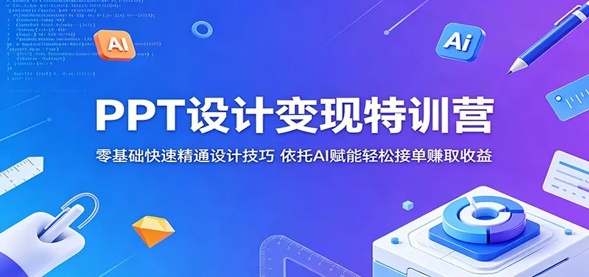PPT设计变现特训营:零基础快速精通设计技巧,依托AI赋能轻松接单赚取收益-副业吧