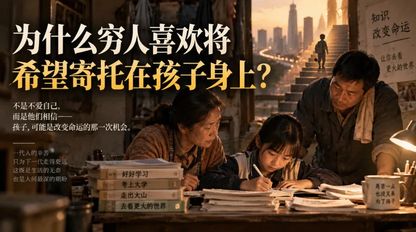 某社群精品文章：为什么穷人喜欢将希望寄托在孩子身上？-副业吧