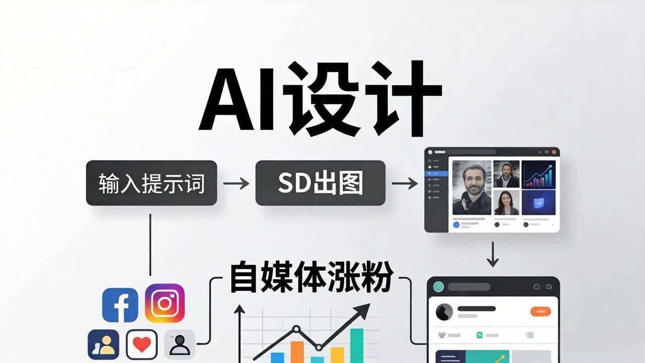 （18136期）人人都是AI设计师：SD出图+自媒体涨粉一站教学，告别图文素材焦虑，AI设计让你轻松避开内卷-副业吧