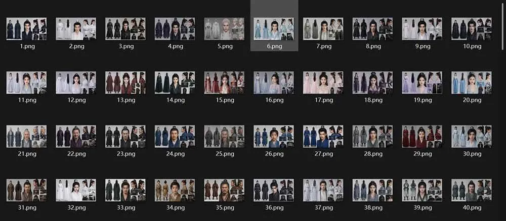 (19301期)200个仙侠玄幻仿真人素材◆10男主×10女主×180配角,4K资料卡+AI生图提示词,漫剧必备-副业吧
