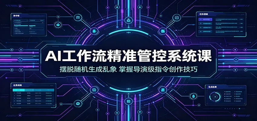 AI工作流精准管控系统课:摆脱随机生成乱象,掌握导演级指令创作技巧-副业吧