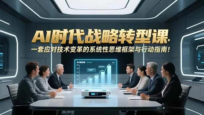 （16989期）AI时代战略转型课：一套应对技术变革的系统性思维框架与行动指南！-副业吧