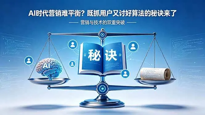 (18600期)AI时代营销难平衡?既抓用户又讨好算法的秘诀来了【原创双语字幕】-副业吧