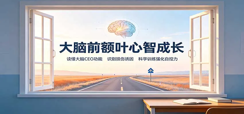 大脑前额叶心智成长:读懂大脑CEO功能,识别损伤诱因,科学训练强化自控力-副业吧